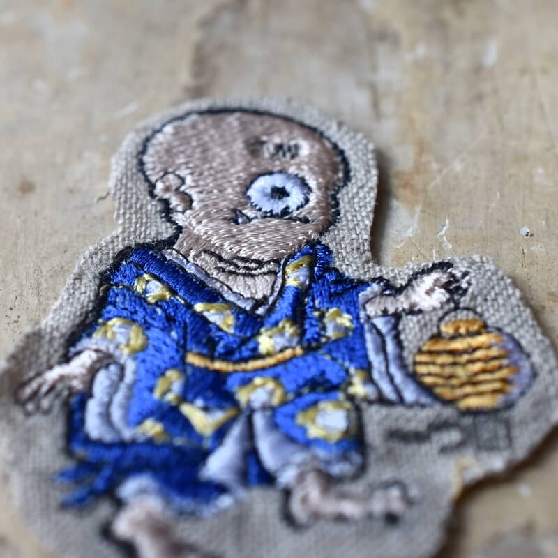 一つ目小僧妖怪刺繍のあっぷりけ
