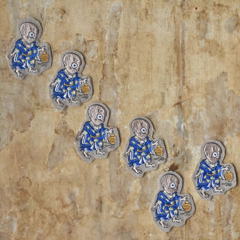 一つ目小僧妖怪刺繍のあっぷりけ