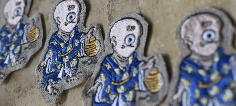 一つ目小僧妖怪刺繍のあっぷりけ