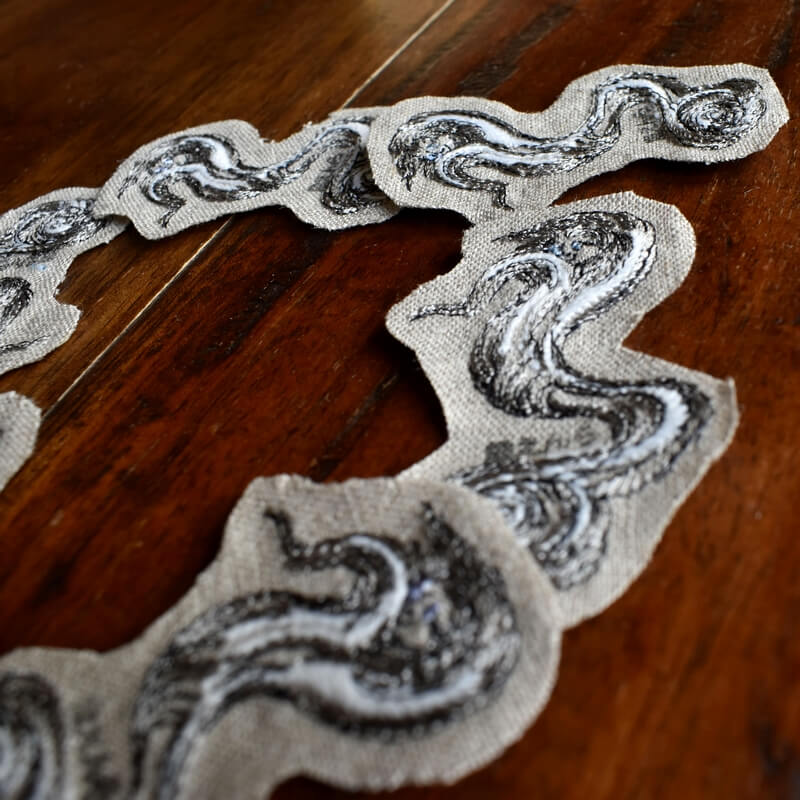 煙々羅妖怪刺繍のあっぷりけまる