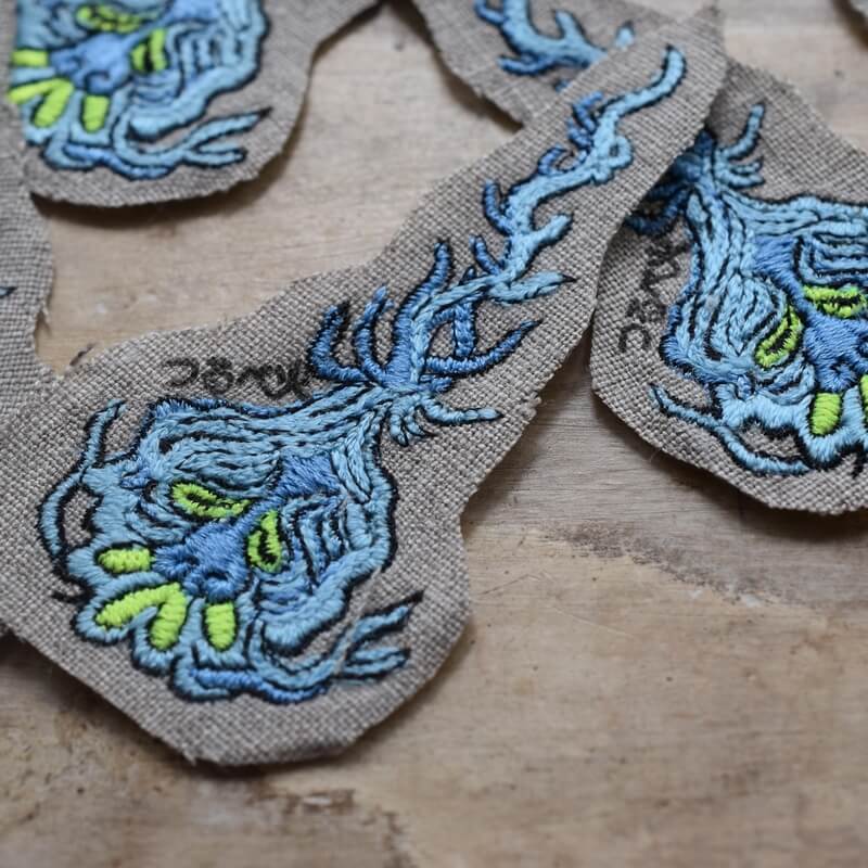 釣瓶火妖怪刺繍のあっぷりけ