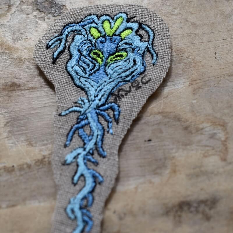 釣瓶火妖怪刺繍のあっぷりけ