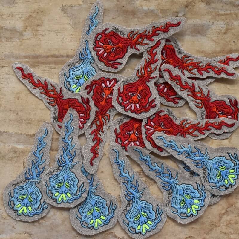 釣瓶火妖怪刺繍のあっぷりけ