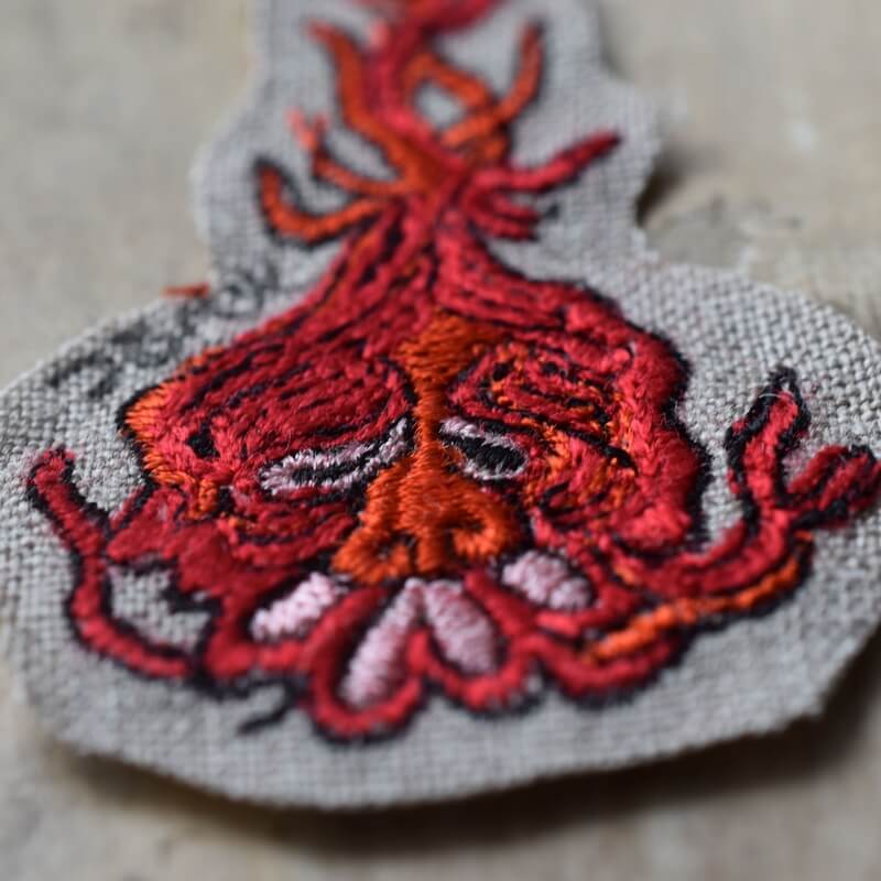 釣瓶火妖怪刺繍のあっぷりけ
