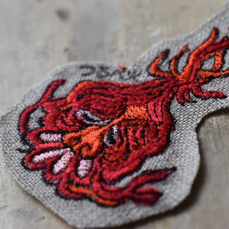 釣瓶火妖怪刺繍のあっぷりけ