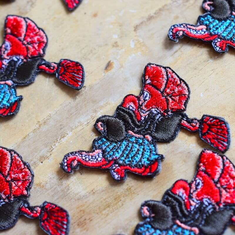 タコ踊り妖怪刺繍ワッペン