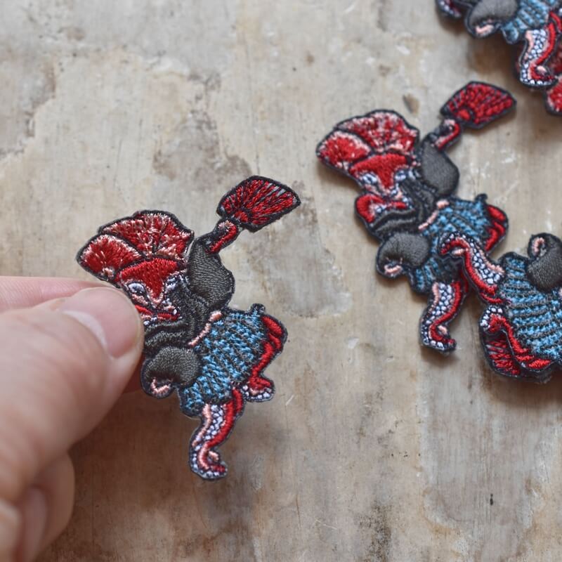 タコ踊り妖怪刺繍ワッペン