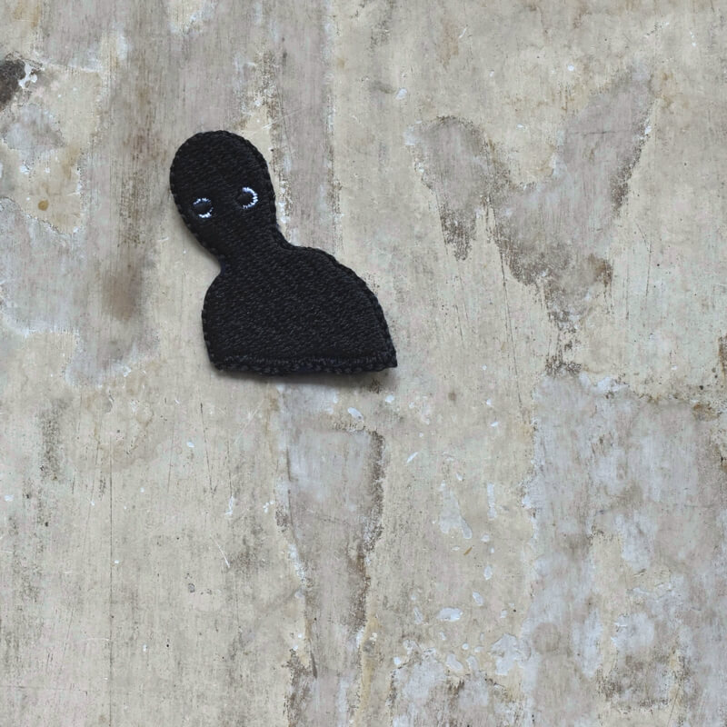 海坊主刺繍ワッペン遠くから