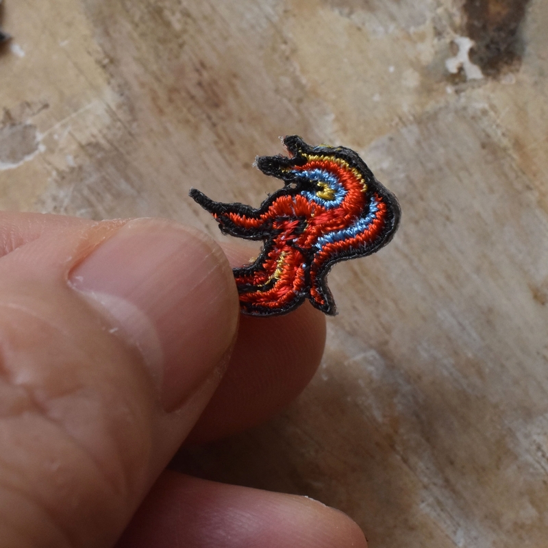 天火妖怪刺繍ワッペンハンド