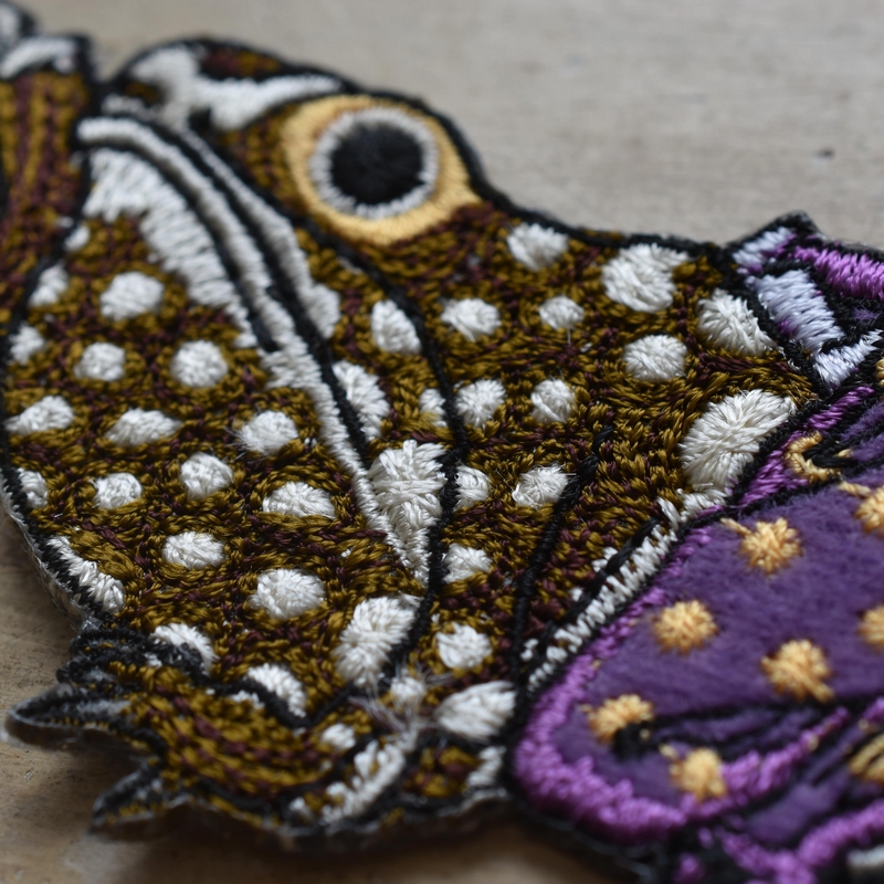がま蛙妖怪刺繍ワッペン