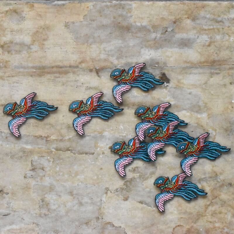 鳥兜妖怪刺繍ワッペン