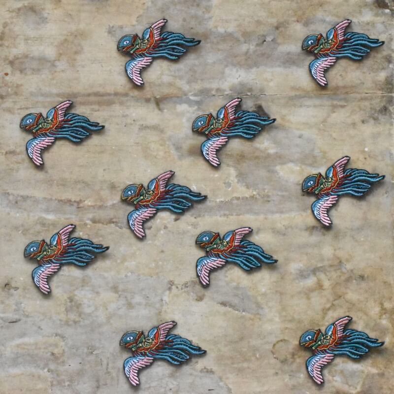 鳥兜妖怪刺繍ワッペン