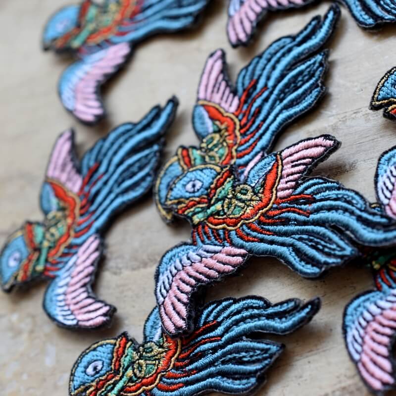 鳥兜妖怪刺繍ワッペン