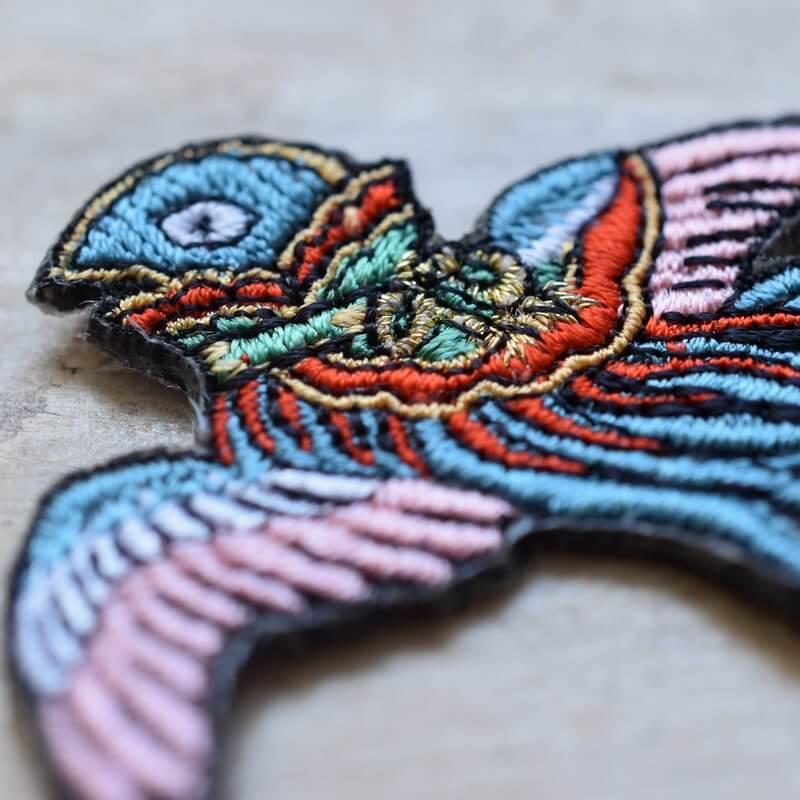 鳥兜妖怪刺繍ワッペン