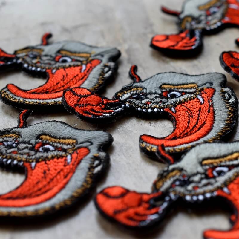 赤妖怪刺繍ワッペン