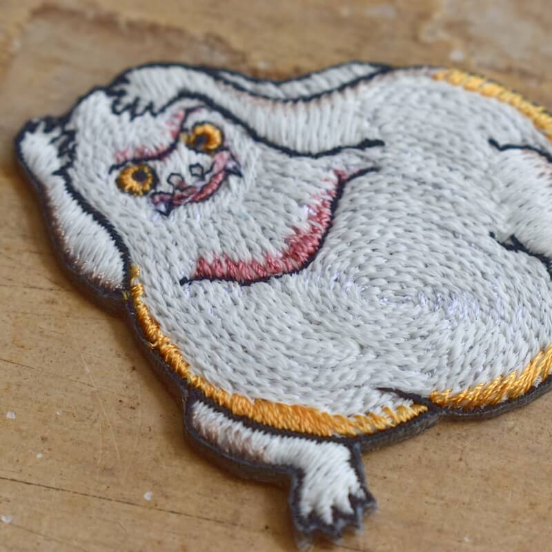 はじっかき妖怪蓄光糸刺繍ワッペン