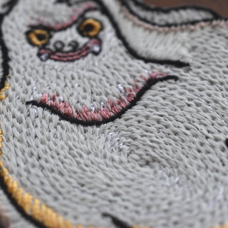 はじっかき妖怪蓄光糸刺繍ワッペン