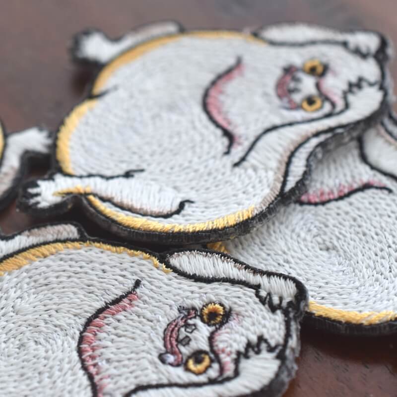 はじっかき妖怪蓄光糸刺繍ワッペン