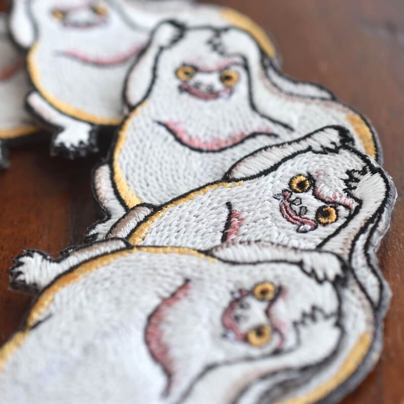 はじっかき妖怪蓄光糸刺繍ワッペン