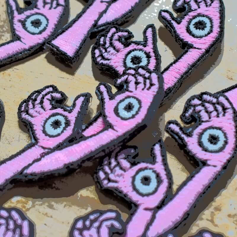 手の目妖怪刺繍ワッペン