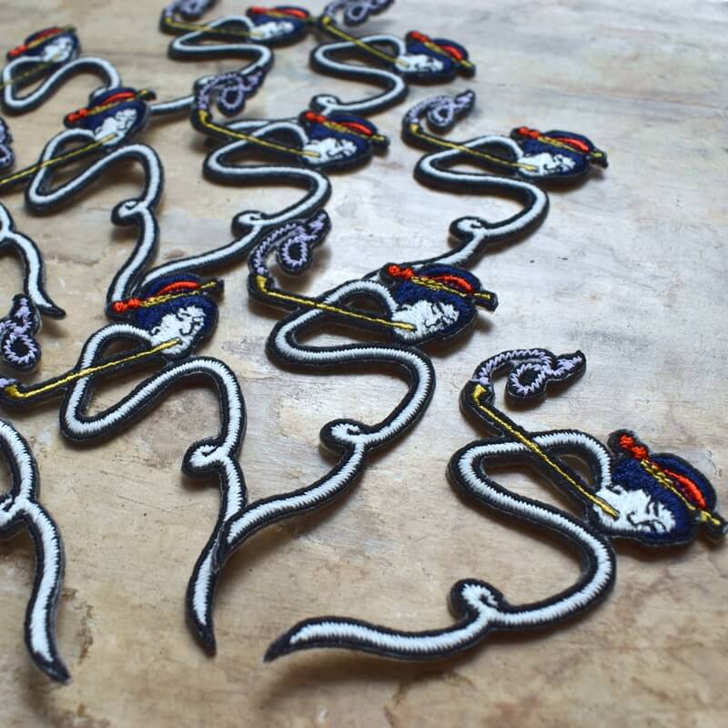 ろくろ首妖怪刺繍ワッペン
