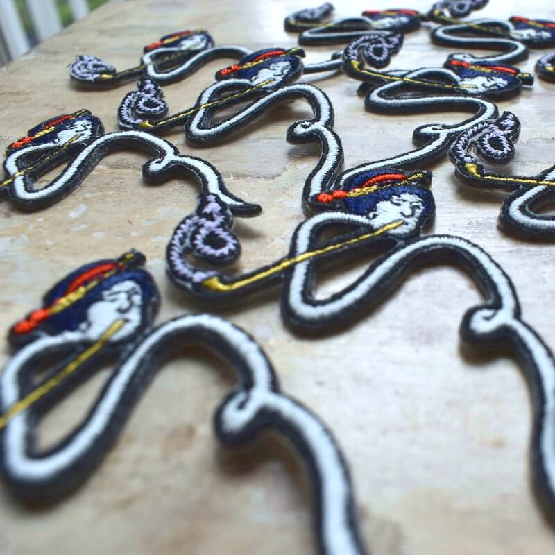 ろくろ首妖怪刺繍ワッペン