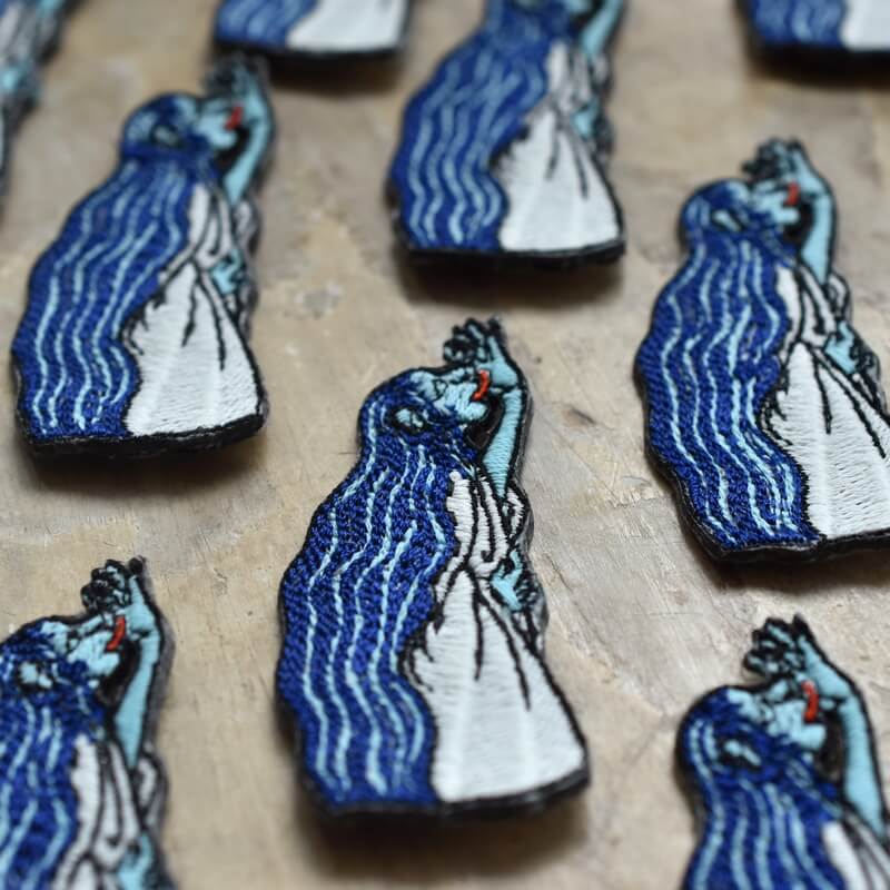 雨女妖怪刺繍ワッペン