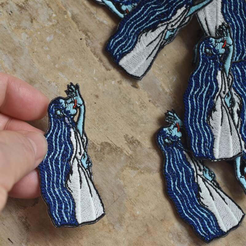雨女妖怪刺繍ワッペン