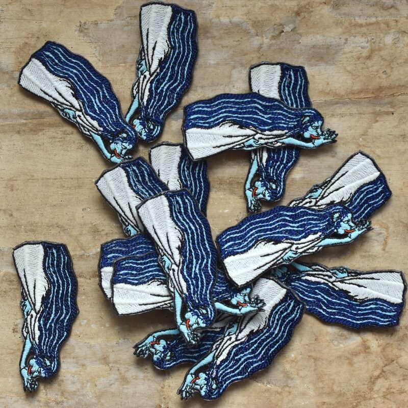 雨女妖怪刺繍ワッペン