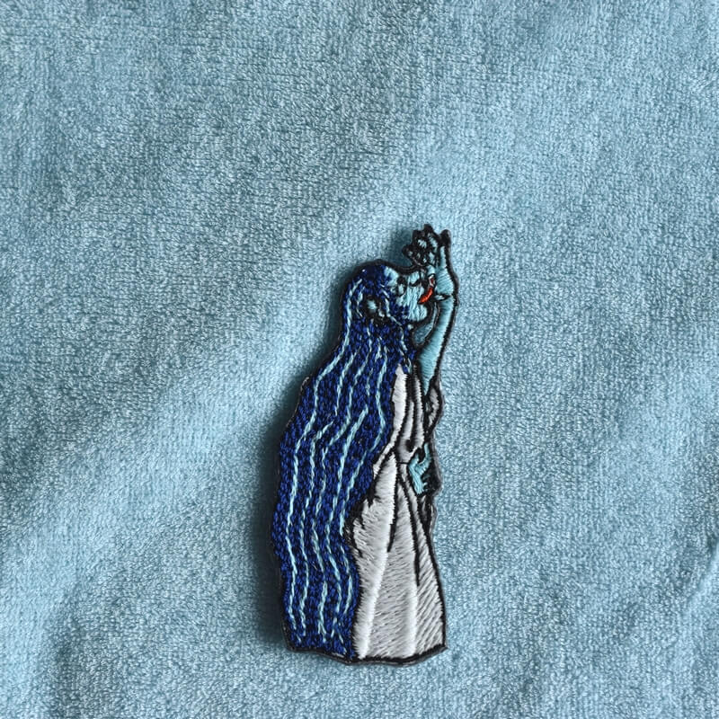 雨女妖怪刺繍ワッペン