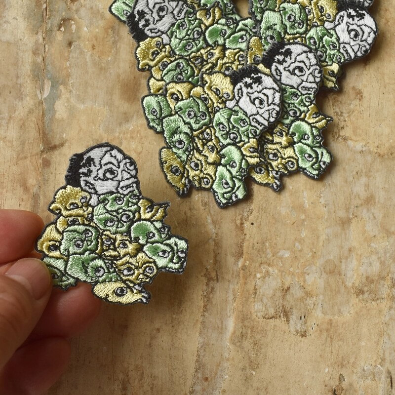 目競妖怪刺繍ワッペン