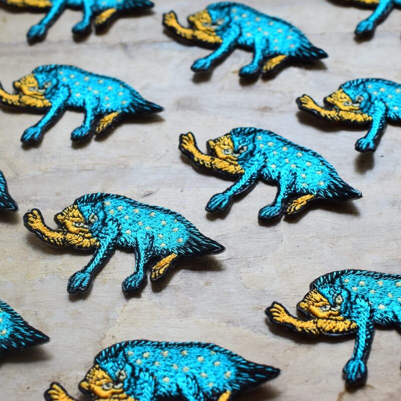 風狸妖怪刺繍ワッペン