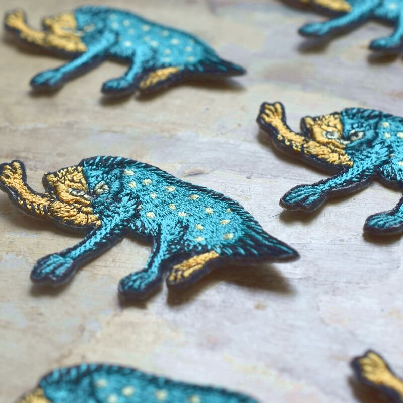 風狸妖怪刺繍ワッペン