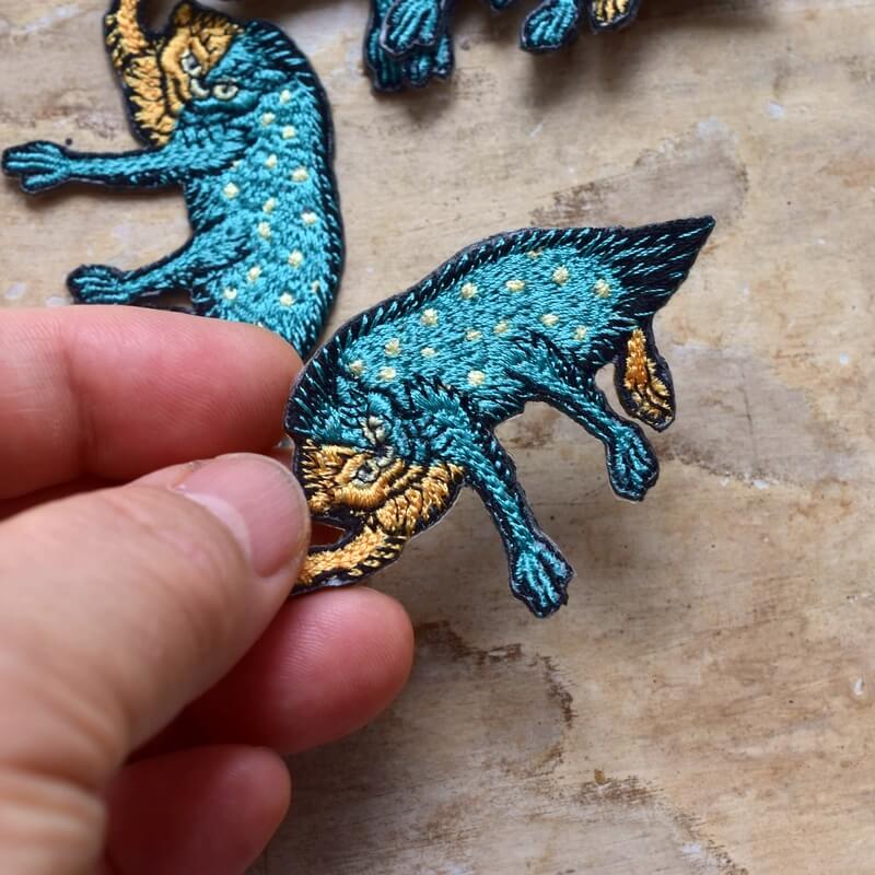 風狸妖怪刺繍ワッペン
