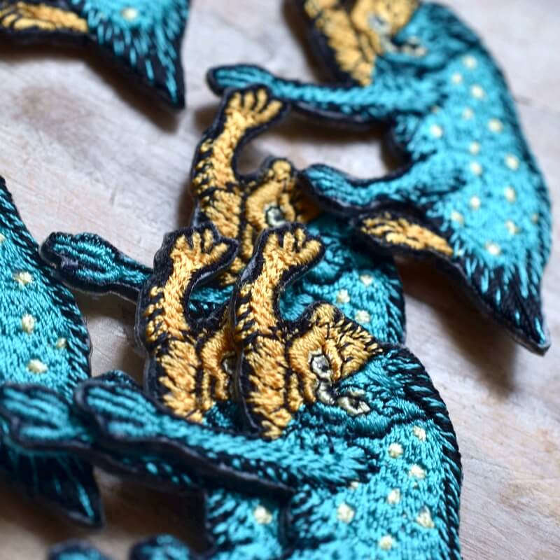 風狸妖怪刺繍ワッペン