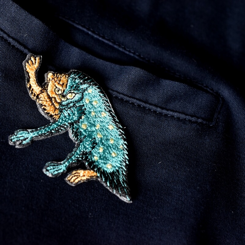 風狸妖怪刺繍ワッペン