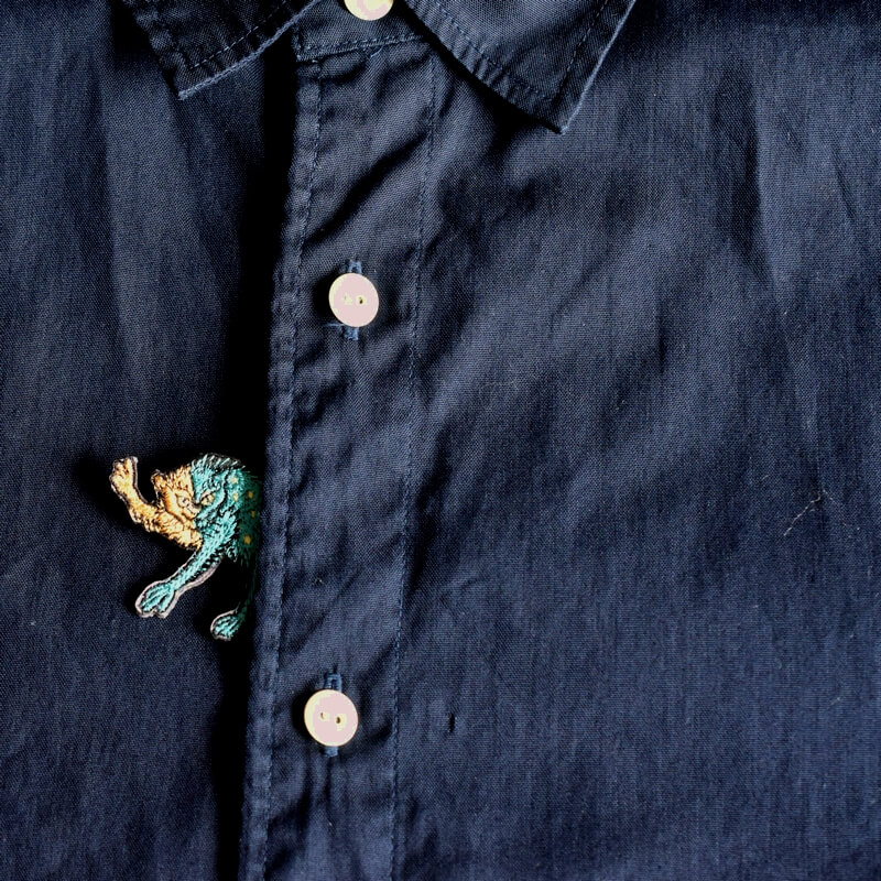 風狸妖怪刺繍ワッペン