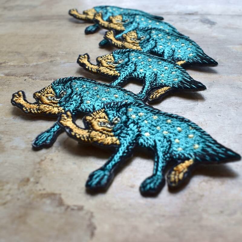 風狸妖怪刺繍ワッペン