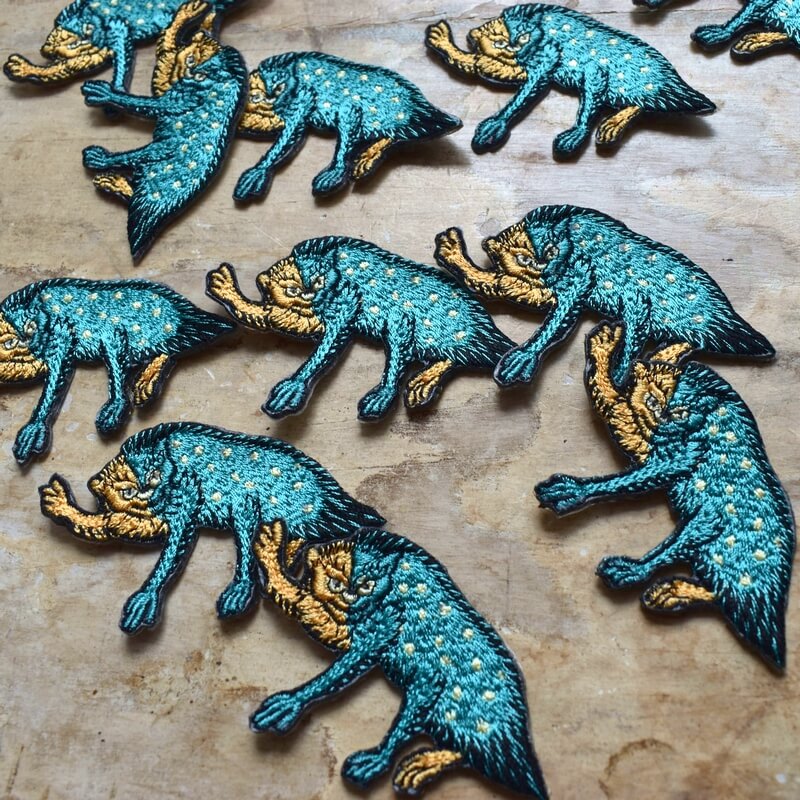 風狸妖怪刺繍ワッペン