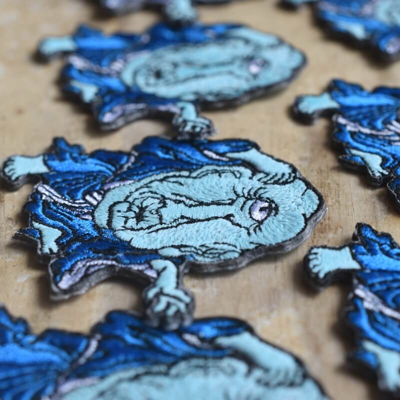 青坊主妖怪刺繍ワッペン