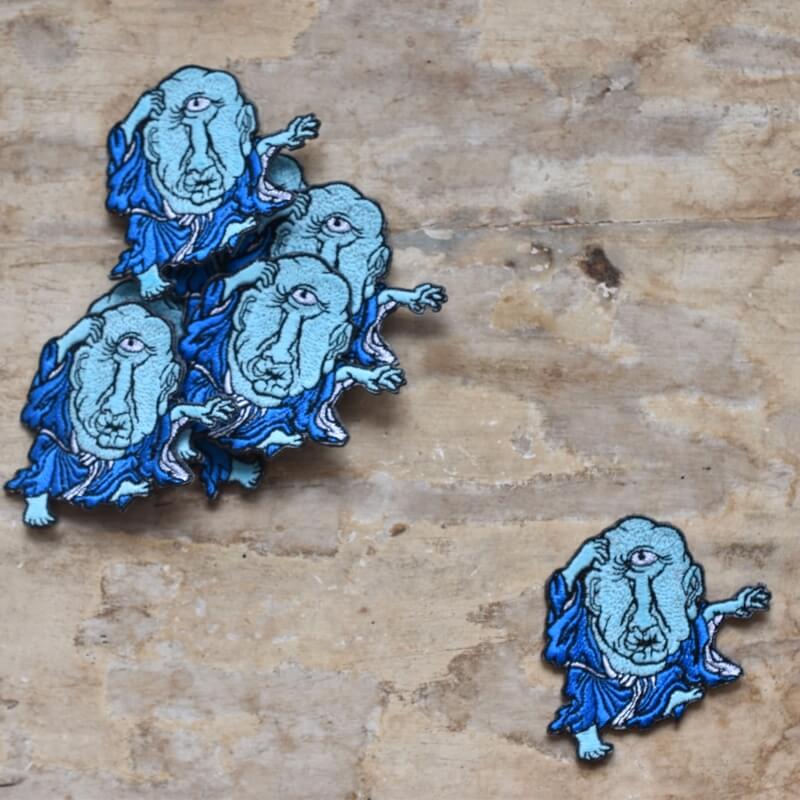 青坊主妖怪刺繍ワッペン