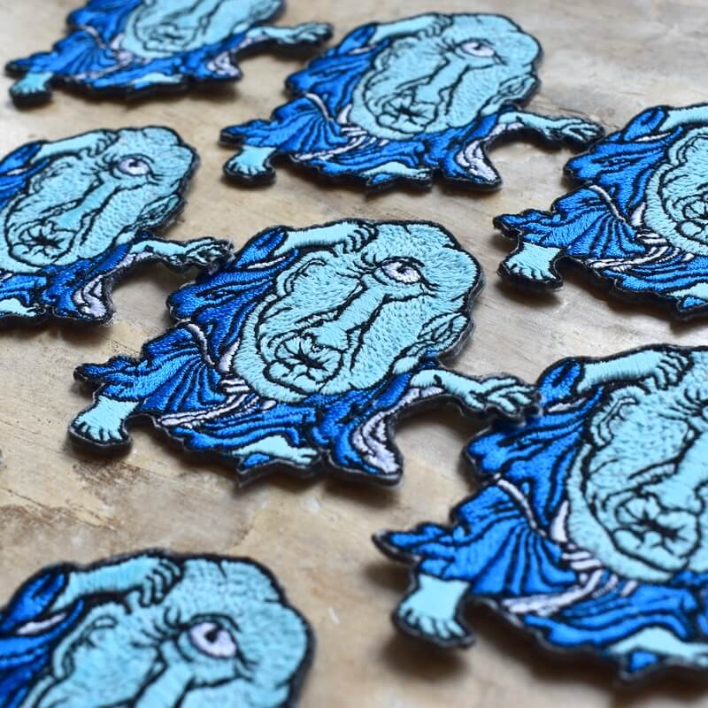 青坊主妖怪刺繍ワッペン