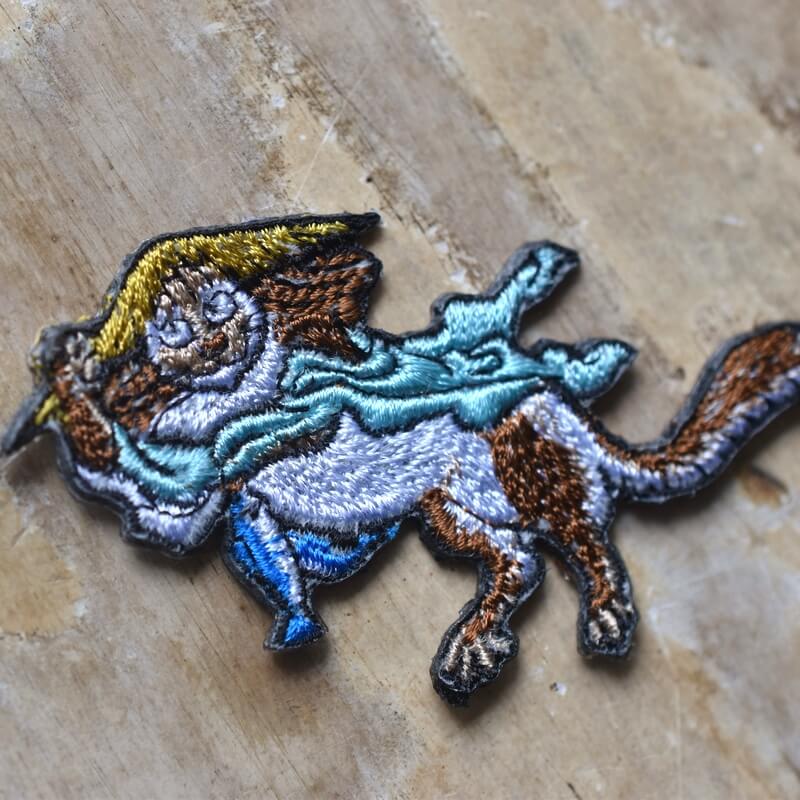 川獺妖怪刺繍ワッペン