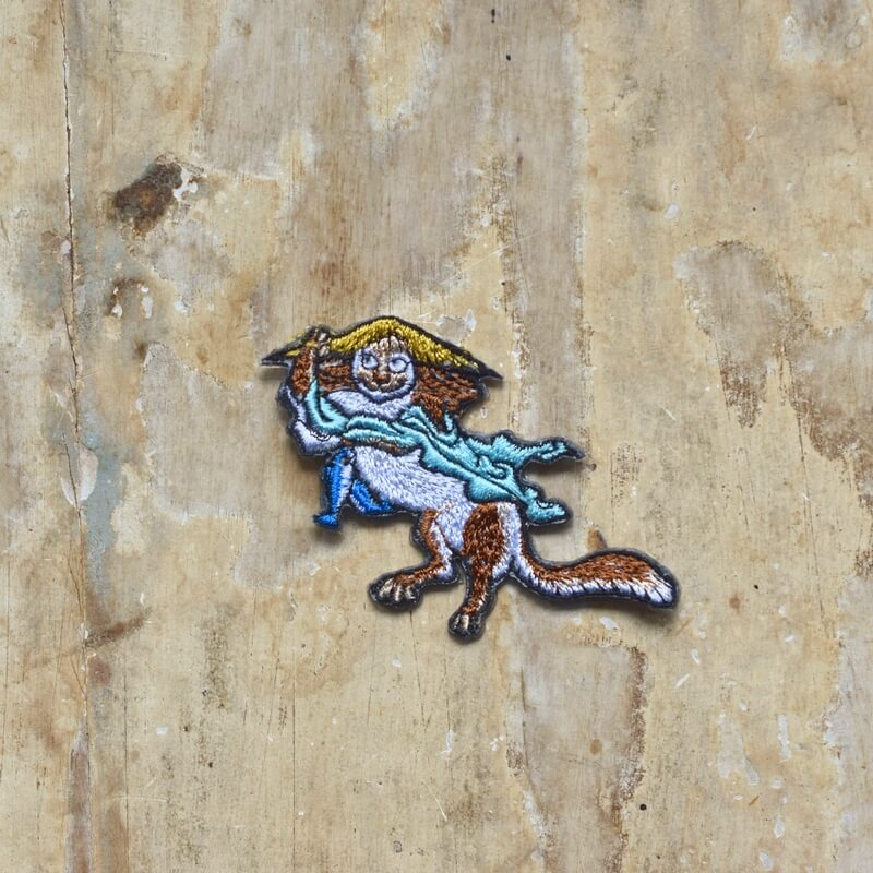 川獺妖怪刺繍ワッペン