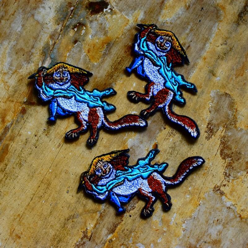 川獺妖怪刺繍ワッペン