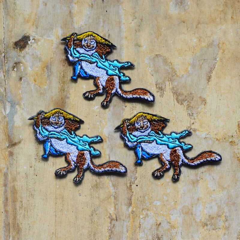 川獺妖怪刺繍ワッペン