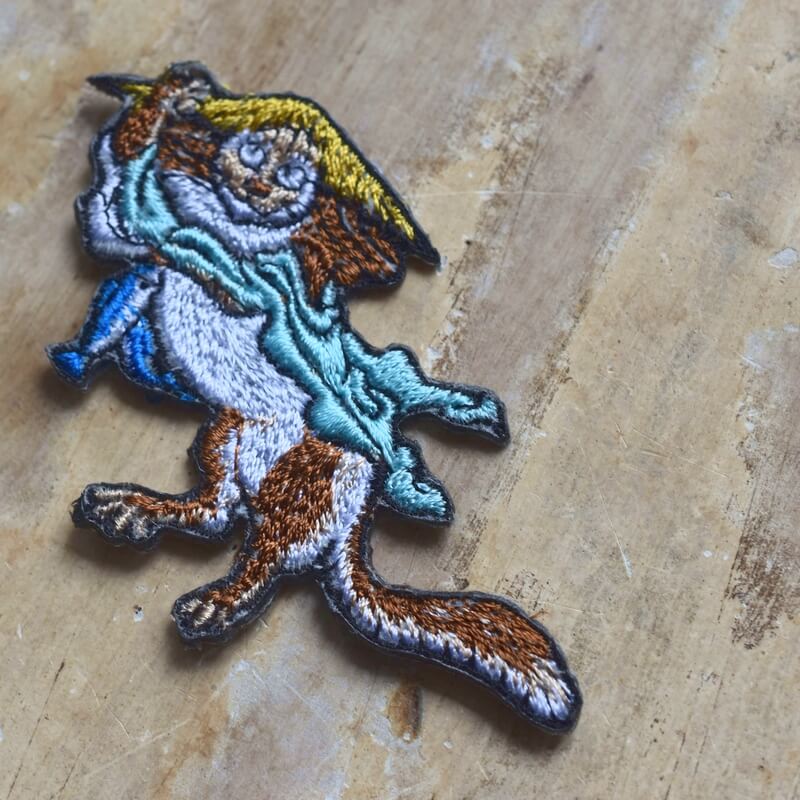 川獺妖怪刺繍ワッペン