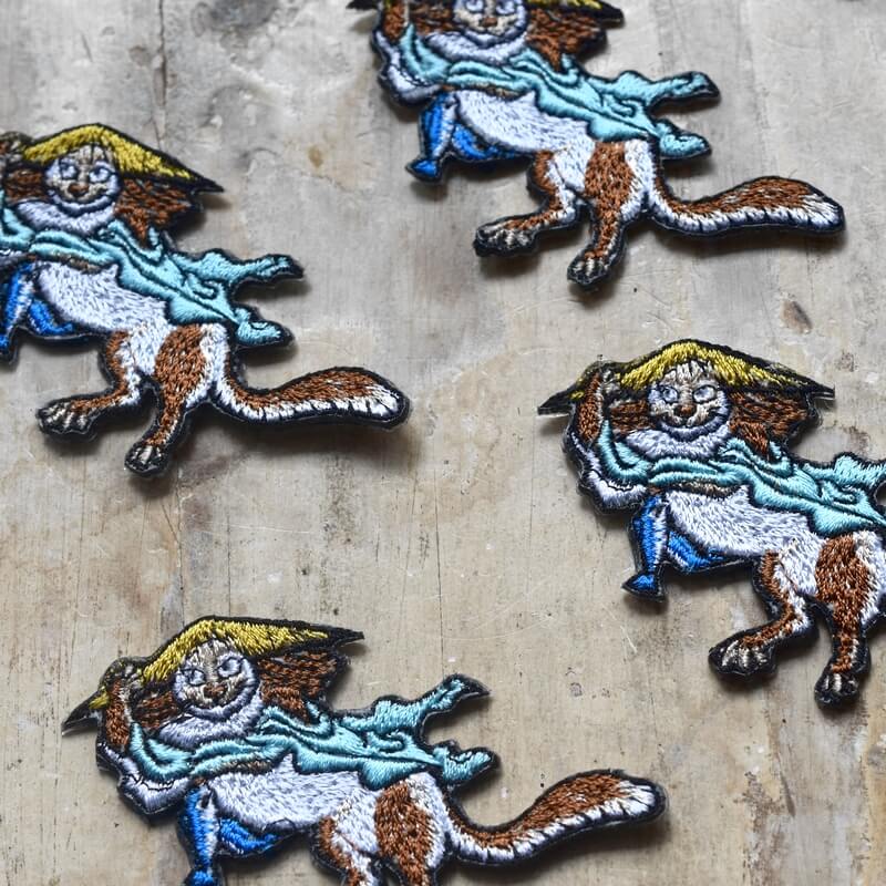 川獺妖怪刺繍ワッペン