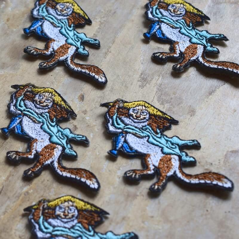 川獺妖怪刺繍ワッペン
