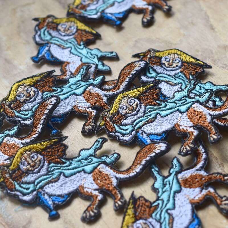 川獺妖怪刺繍ワッペン